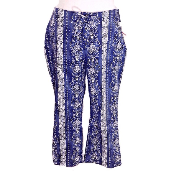 INC International Concepts Pants - INC Stretch Printed Cropped Pants